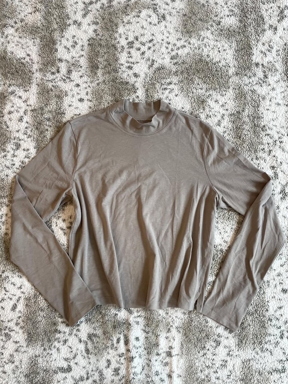 Lululemon Classic-Fit Cotton-Blend Mockneck Long-Sleeve Shirt